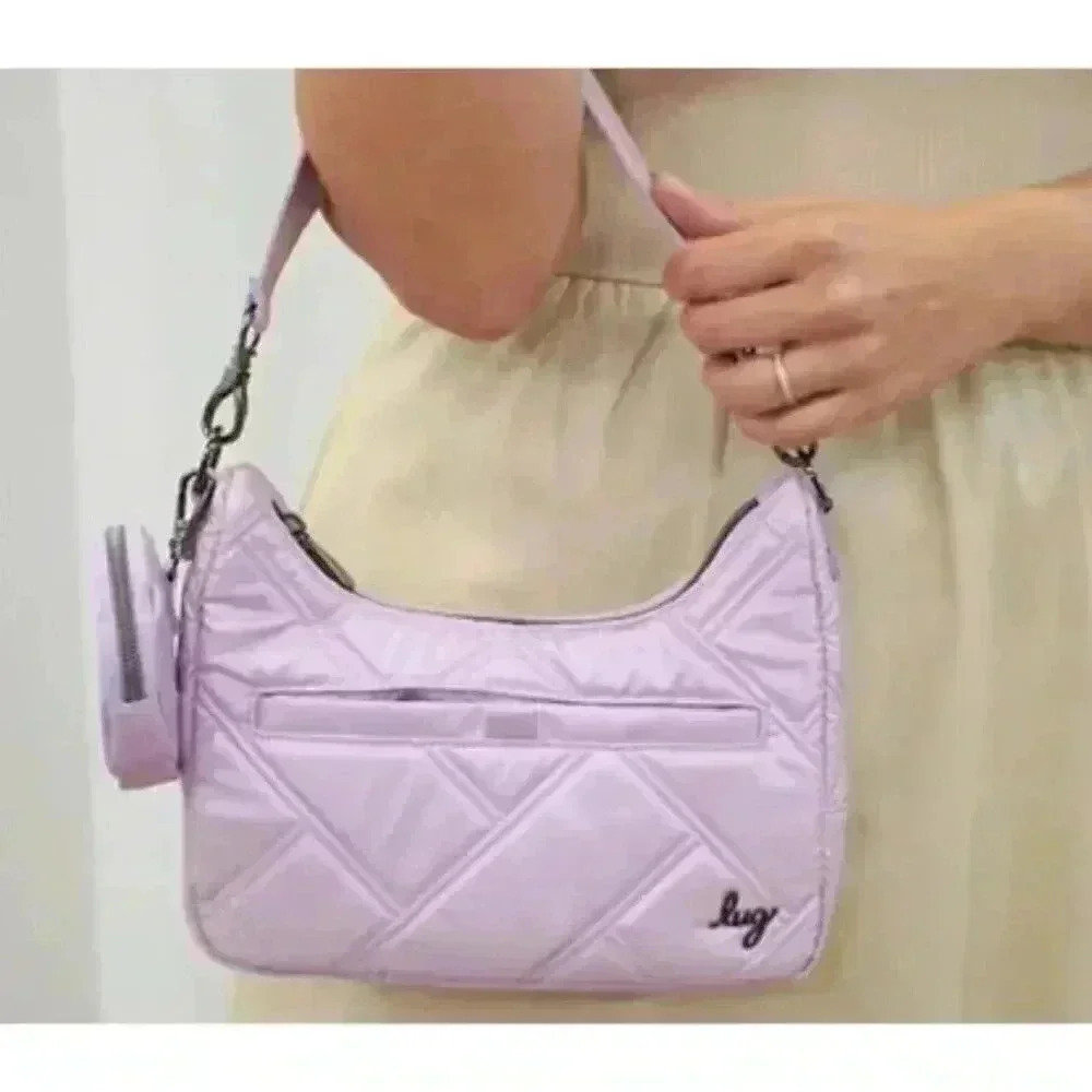 LUG 'Curtsy Mini' Crossbody / Shoulder Bag / Top Handle Bag - Metallic P… - Picture 10 of 16